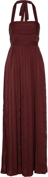 By Malene Birger Salita Satin Halterneck Maxi Dress - Lyst