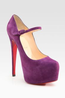 Christian Louboutin Lady Daf Suede Platform Pumps - Lyst