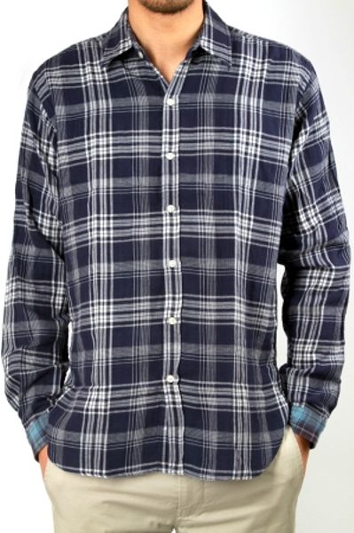 Oliver Spencer Contrast Cuff Shirt  Swiftsure Indigo in Blue for Men (indigo) - Lyst