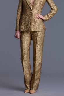 Oscar de la Renta Metallic Jacquard Pants - Lyst