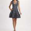 Oscar De La Renta Ikat Dot Dress in Blue (navy) - Lyst