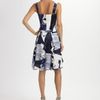 Oscar De La Renta Silk Chiffon Dress in Blue (navy) - Lyst