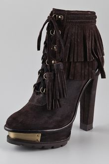 B Brian Atwood Tempesta Suede Platform Booties - Lyst