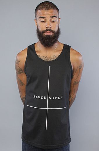  The Double Crossed Tank Top in Black 