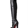 Christian Louboutin Laceup Platform Overtheknee Boot in Black - Lyst