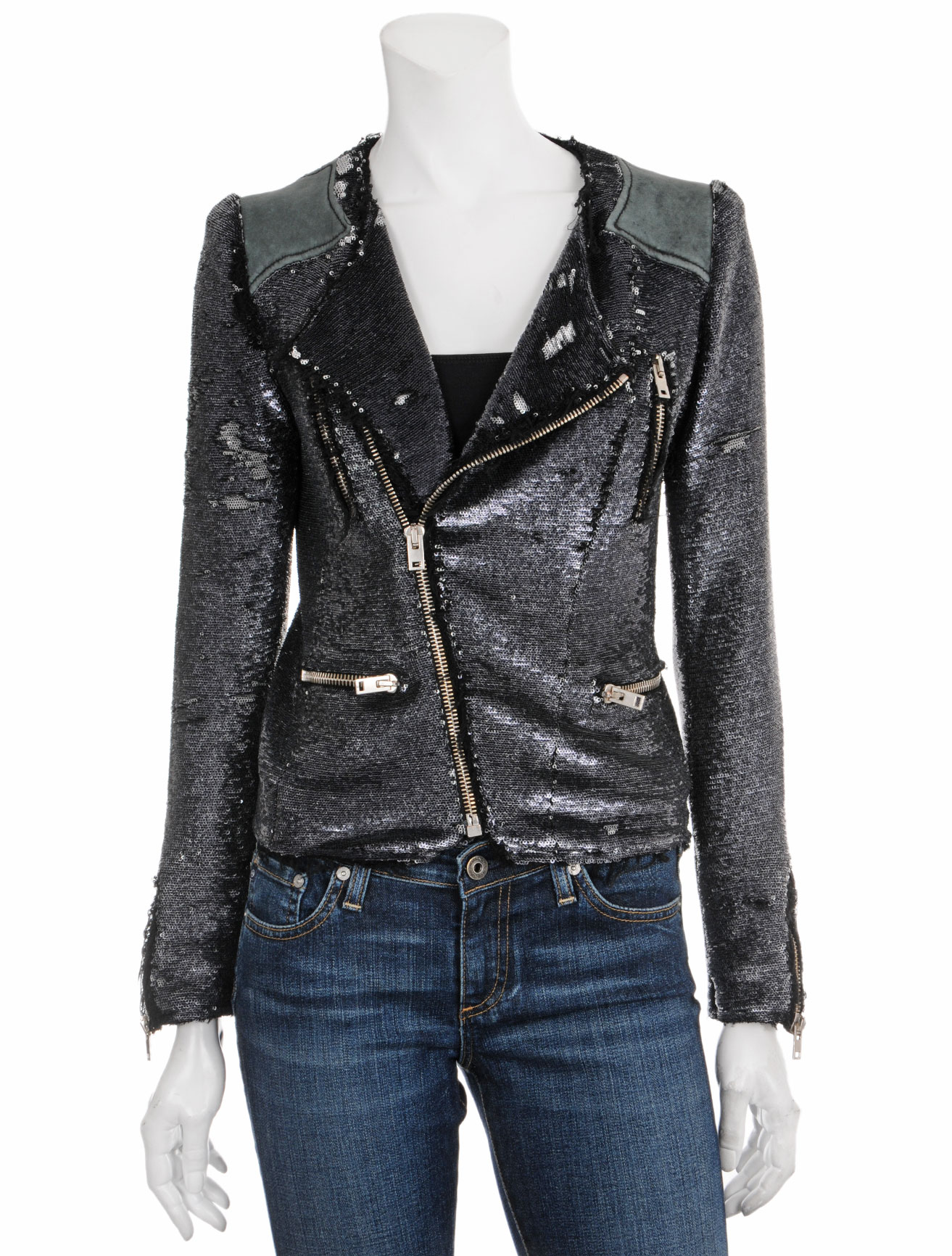 Iro Cuzia Sequin Jacket in Blue (navy) Lyst
