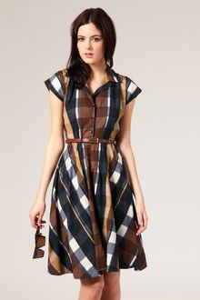 River Island 50s Check Dress - Lyst