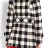 Sonia By Sonia Rykiel Check Pea Coat in Black (pea) - Lyst