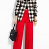 Sonia By Sonia Rykiel Check Pea Coat in Black (pea) - Lyst