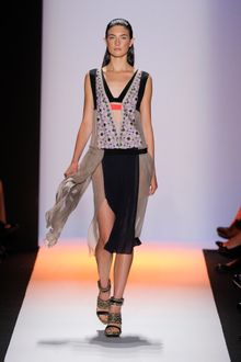 BCBGMAXAZRIA Spring 2012 Black and Gold Sandals - Lyst