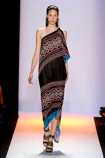 BCBGMAXAZRIA Spring 2012 Black and Gold Sandals - Lyst
