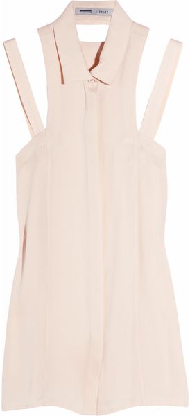 Dion Lee Sleeveless Silk-georgette Blouse - Lyst