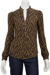 Elizabeth And James Nicolas Geo Blouse in Partridge Brown
