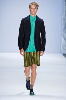 Richard Chai Spring 2012 Striped Shorts  - Lyst
