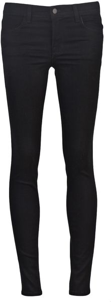 J Brand Midrise Skinny Jean in Black - Lyst