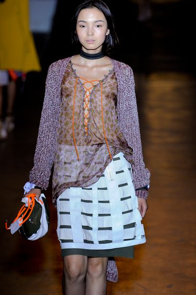 Rag & Bone Spring 2012 Laceup Chiffon Top in Purple - Lyst