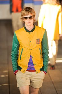 Tommy Hilfiger Spring 2012 Yellow Varsity Jacket - Lyst