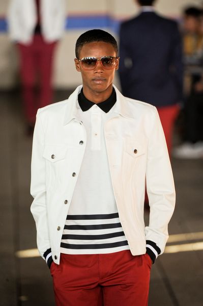 Tommy Hilfiger Spring 2012 White Striped Collared TShrit in White for Men - Lyst