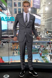 DKNY Spring 2012 2-Piece Gray Pinstripe Suit - Lyst