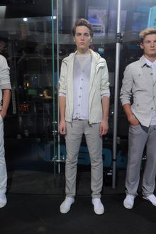 DKNY Spring 2012 Gray Chino Trousers - Lyst