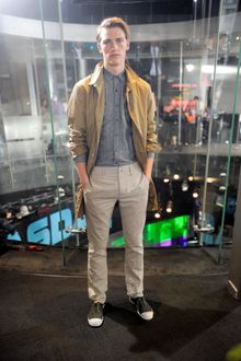 DKNY Spring 2012 Blue Linen Button-Down Shirt - Lyst