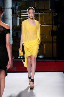 Helmut Lang Spring 2012 Yellow Fold Clutch - Lyst