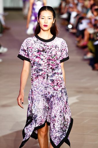 Prabal Gurung Spring 2012 White and Purple Dress - Lyst