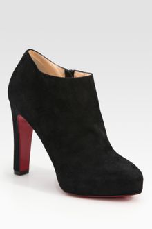 Christian Louboutin Vicky Suede Platform Ankle Boots - Lyst