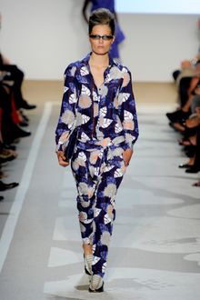 Diane Von Furstenberg Spring 2012 Blue Floral Print Jumpsuit - Lyst