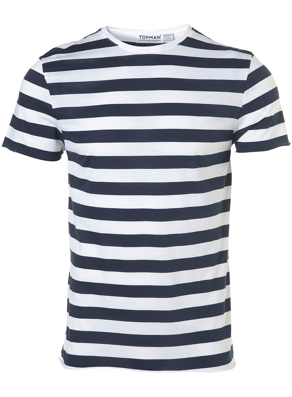 Topman Navy and White Stripe T-shirt in Blue for Men | Lyst