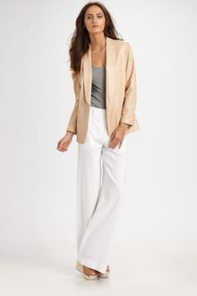 Vince Lamb Leather Blazer - Lyst