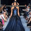 Zac Posen Spring 2012 Navy Halterneck Tule Gown in Blue - Lyst