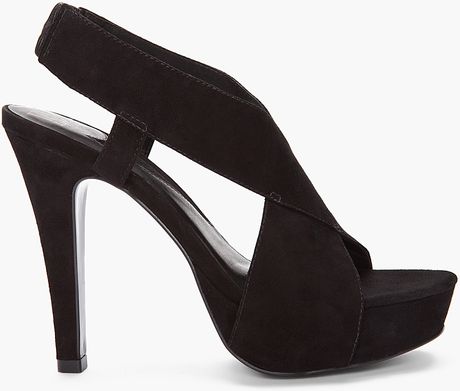 Diane Von Furstenberg Zia Heels in Black - Lyst