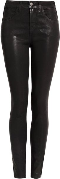 J Brand Maria High Rise Coated Skinny - Lyst