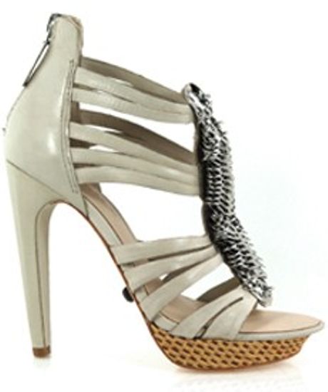 L.a.m.b. Dalva Heels in Gray (grey) - Lyst
