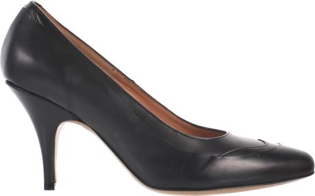 Maison Martin Margiela Black Leather and Black Rubber Court Shoes in Black - Lyst