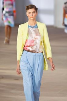 Preen Spring 2012 Yellow Lapeless Blazer - Lyst