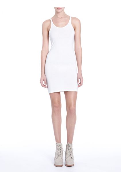 Alexander Wang Modal Spandex Cami Tank Dress in White - Lyst