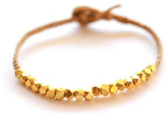 Bijouxbar By Vivien Frank Chunky Faceted Gold Nuggets On Butterscotch Irish - Lyst