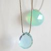 Bijouxbar By Vivien Frank Wish Necklace with Chalcedony and Silk in Blue (gray) - Lyst