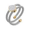 Charriol Classique Diamond Coil Ring in Yellow (yellow gold / stainless steel) - Lyst