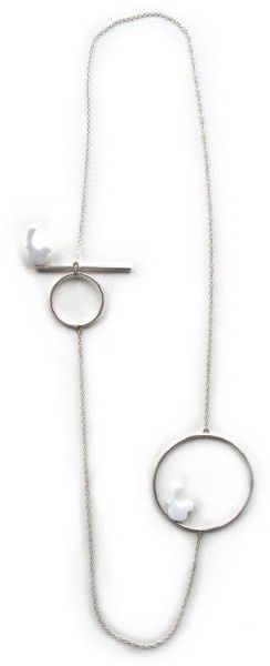Emma Guest Jewellery Silver Bird Necklace - Medium - White - Lyst