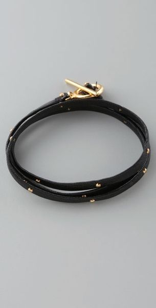  Graham Leather Wrap Bracelet with Studs 