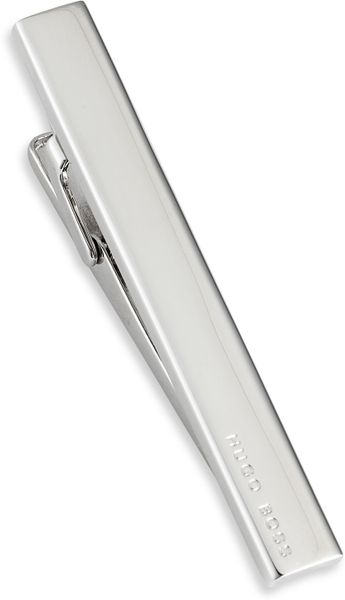 Hugo Boss Boss Black Tie Bar in Silver for Men (thade silver) - Lyst