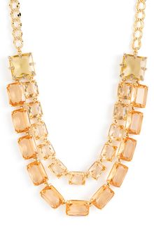 Kate Spade Emerald Cut Double Strand Necklace - Lyst