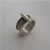Lauraberrutti Sterling Silver Ring with 2 Pearls in Silver - Lyst