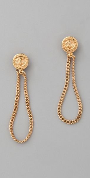Marc By Marc Jacobs Turnlock Earrings in Gold - Lyst