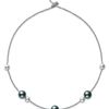 Mikimoto Pearls in Motion Black South Sea & Akoya Cultured Pearl Necklace in Silver (black south sea/akoya) - Lyst