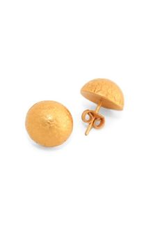 Mojee Design Button Hammered Earrings - Lyst