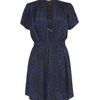 Sea Ny Blue Broken Chain Print Lace Neck Dress in Blue - Lyst